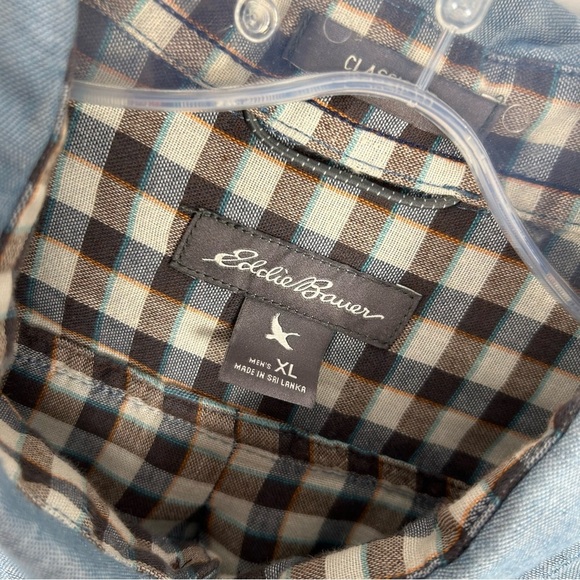 ❤️Eddie Bauer Men's Blue Casual Shirt XL - Picture 5 of 9